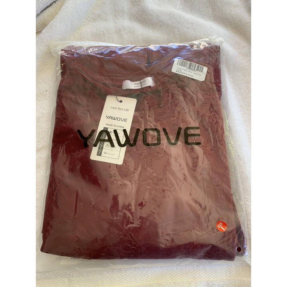 YAWOVE Thermal Underwear Women Fleece Lined Ultra Soft Base Layer L Wine Red